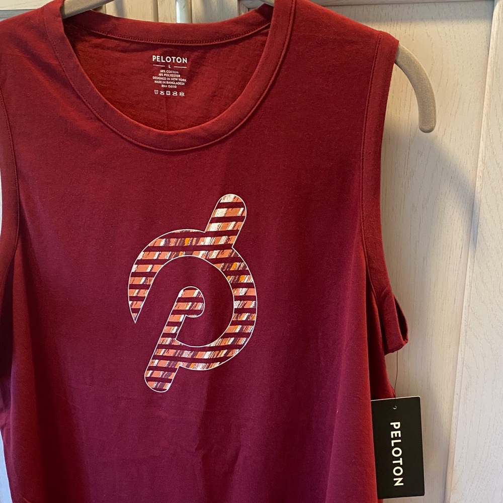 NWT Peloton Women's Maroon Logo Muscle Tank